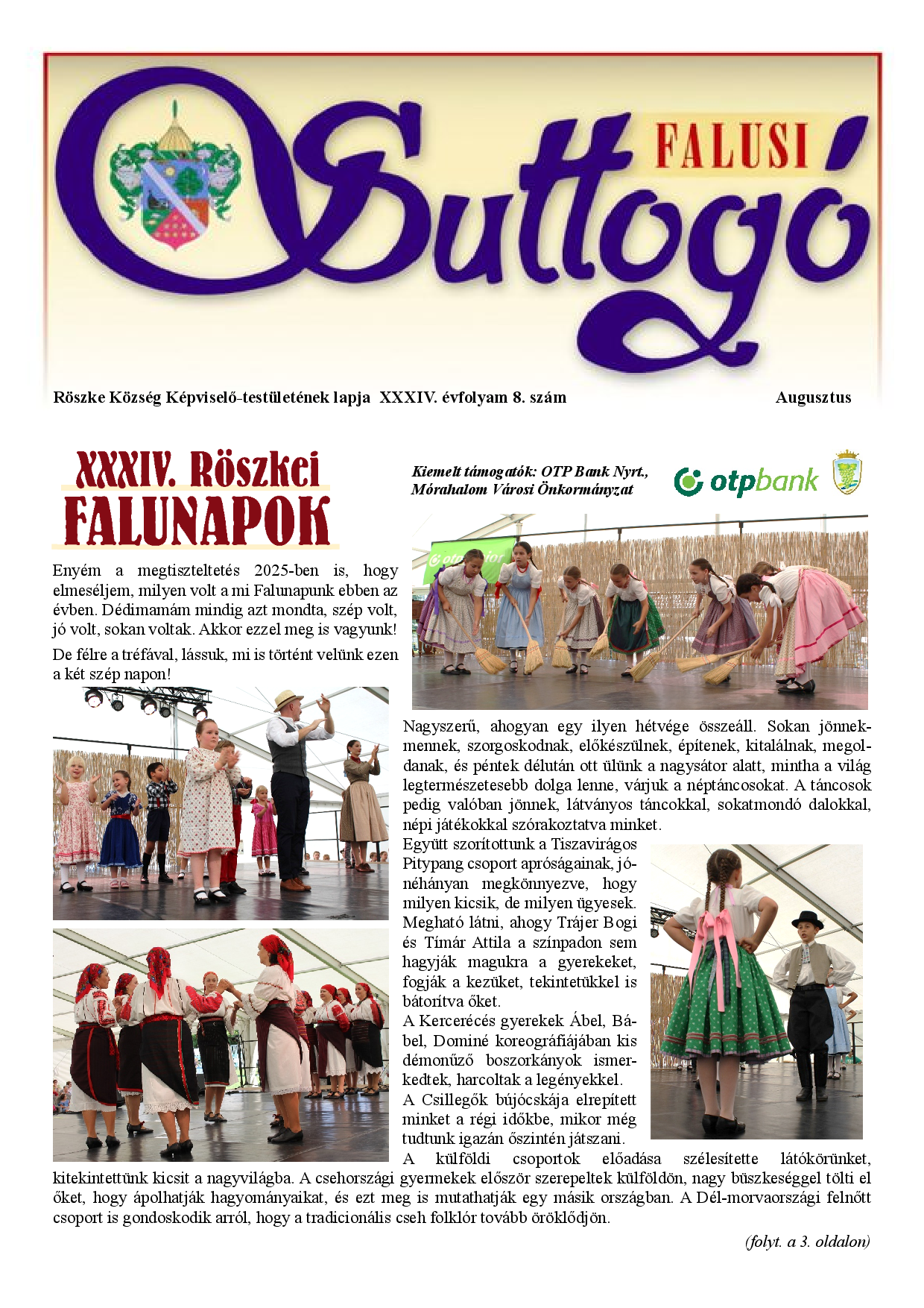 Falusi Suttog 2025. augusztus