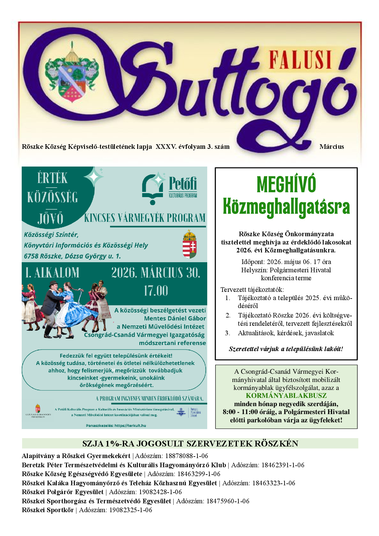 c�mlap - Falusi Suttog� 2026. m�rcius